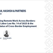 Legalizing Remote Work Across Borders: Egypt’s Labor Law No. 14 of 2025 and the Legal Status of Cross-Border Employment